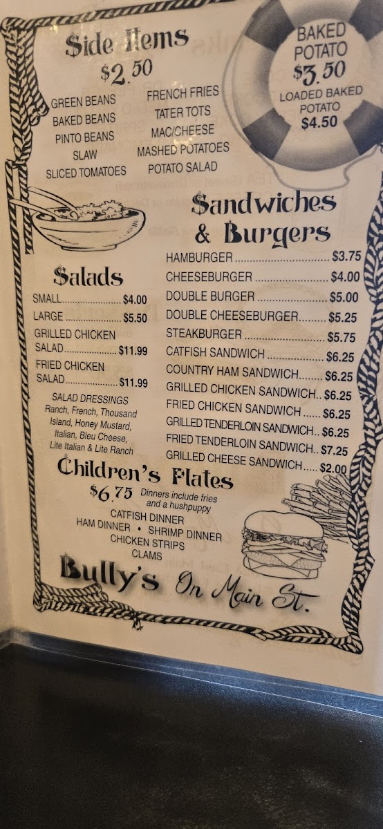 Menu Bully's On Main St.-4