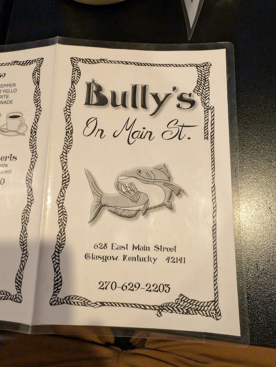 Menu Bully's On Main St.-7